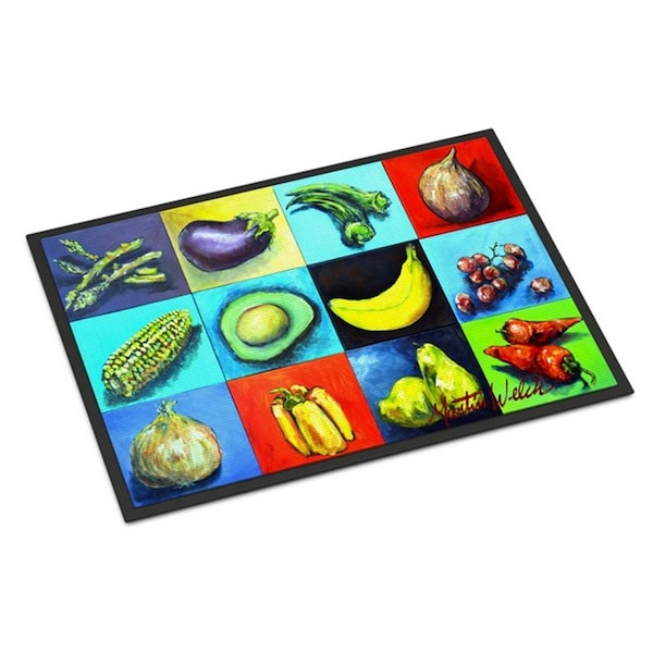 Carolines Treasures Mixed Fruits and Vegetables Indoor or Outdoor Mat, 18 x 27 in. MW1227MAT - main